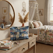 Pochette À Accessoires Denim Patchwork