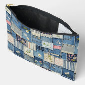 Pochette À Accessoires Denim Patchwork (Ouvrir)