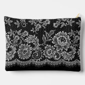 Pochette À Accessoires Dentelle blanche en noir (Verso)