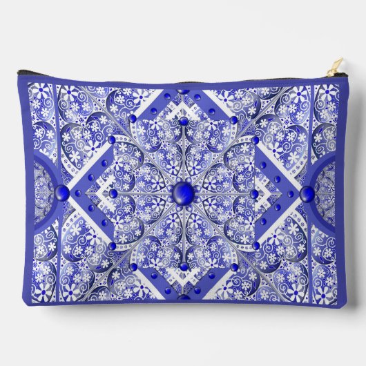 Pochette À Accessoires Dentelle en céramique Bleu de Grèce (Verso)