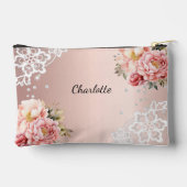 Pochette À Accessoires dentelle rose or rose (Verso)