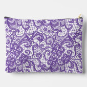 Pochette À Accessoires Dentelle violette sur blanc (Verso)
