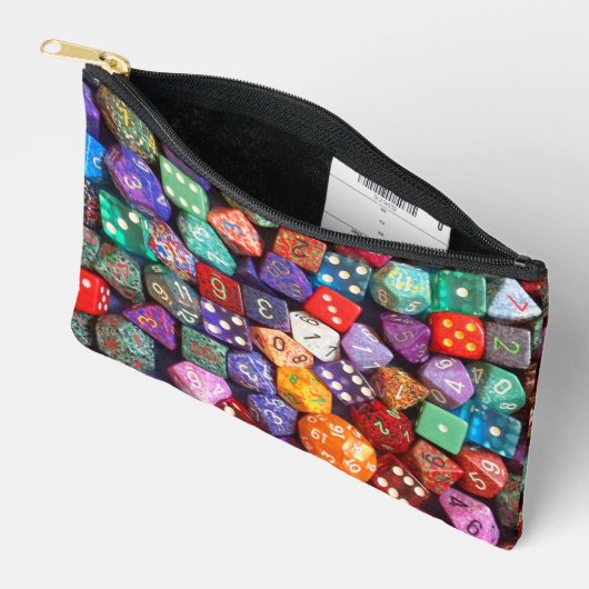 Pochette À Accessoires dés multicolores (Ouvrir)