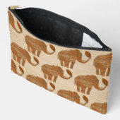 Pochette À Accessoires Design d'art tribal des éléphants (Ouvrir)