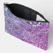 Pochette À Accessoires Design floral complexe dans les tons violets et bl (Ouvrir)