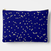 Pochette À Accessoires Design Gold Star sur Blue (Recto)