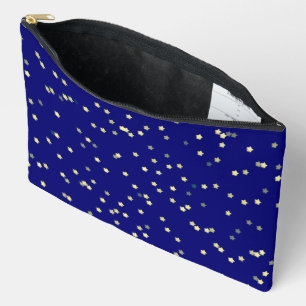 Pochette À Accessoires Design Gold Star sur Blue