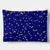 Pochette À Accessoires Design Gold Star sur Blue (Verso)