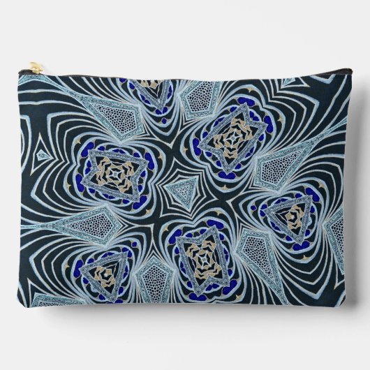 Pochette À Accessoires Design noir/bleu Vertigo (Recto)