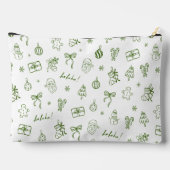 Pochette À Accessoires Dessin à main levée vert fantaisiste (Verso)