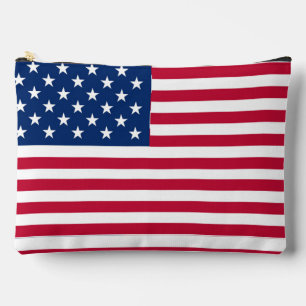 Pochette À Accessoires Dessin de fierté du drapeau américain USA