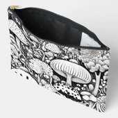 Pochette À Accessoires Dessin de trait de champignon (Ouvrir)
