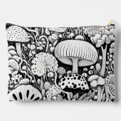 Pochette À Accessoires Dessin de trait de champignon (Verso)
