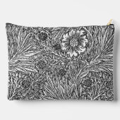 Pochette À Accessoires Dessin floral complexe en noir et blanc (Verso)