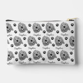 Pochette À Accessoires Dessin personnalisé Goldendoodle Chien (Verso)