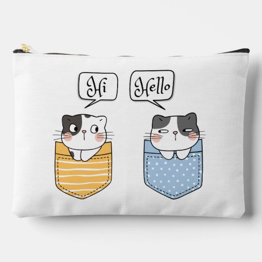 Pochette À Accessoires deux chats (Recto)