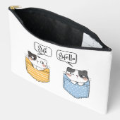 Pochette À Accessoires deux chats (Ouvrir)