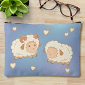 Pochette À Accessoires Deux mignonnes Petites Oeufs de mouton en Bleu