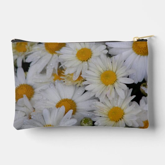 Pochette À Accessoires Dew Bissed White Daisies Floral (Verso)