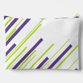 Pochette À Accessoires Diagonales en vert citron vert et violet (Verso)