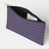 Pochette À Accessoires Diamants Brochés Indigo (Ouvrir)