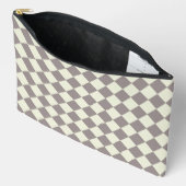 Pochette À Accessoires Diamants crèmes et gris (Ouvrir)