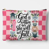 Pochette À Accessoires Dieu personnalisé est au sein de ses femmes chréti (Recto)