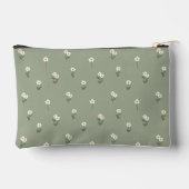 Pochette À Accessoires Ditsy Floral Boho Wildflower Sage Green Name (Verso)