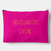 Pochette À Accessoires Divers + Téléphone Rose chaud (Verso)