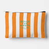Pochette À Accessoires Dolce Far Niente Cinque Terra Orange Cabana Stripe (Recto)
