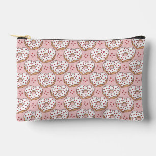 Pochette À Accessoires Donuts en forme de cœur avec des paillettes