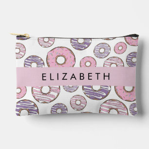 Pochette À Accessoires Donuts roses, Donuts violets, Paillettes, Votre No