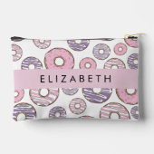 Pochette À Accessoires Donuts Roses, Donuts Violets, Saupoudrages, Votre  (Verso)