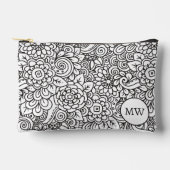 Pochette À Accessoires Doodle Floral Retro (Recto)