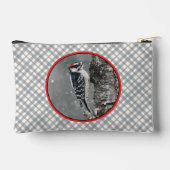 Pochette À Accessoires Downy Woodpecker en hiver Photo originale (Verso)