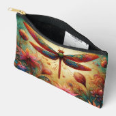 Pochette À Accessoires Dragonfly lunaire Floral Art Abstrait Turquoise ro (Ouvrir)