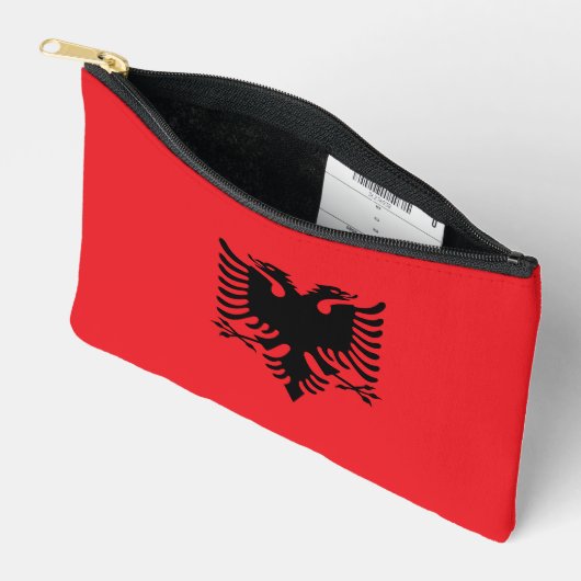 Pochette À Accessoires Drapeau albanais (Ouvrir)