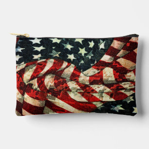 Pochette À Accessoires Drapeau américain-Camouflage par Shirley Taylor