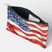 Pochette À Accessoires Drapeau américain des États-Unis (Ouvrir)