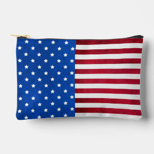 Pochette À Accessoires Drapeau américain Stars and Stripes par Shirley Ta