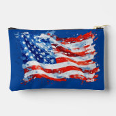 Pochette À Accessoires Drapeau américain USA Aquarelle 4 juillet (Verso)