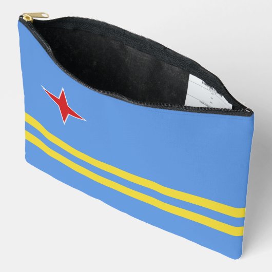 Pochette À Accessoires Drapeau d'Aruba (Ouvrir)