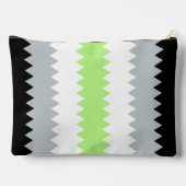 Pochette À Accessoires Drapeau de fierté Agender Abstrait Groovy Boho Zig (Verso)