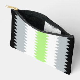 Pochette À Accessoires Drapeau de fierté Agender Abstrait Groovy Boho Zig