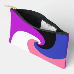 Pochette À Accessoires Drapeau de fierté genderfluid abstrait en spirale