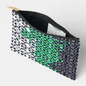 Pochette À Accessoires Drapeau de fierté Neutrois Abstrait Pixelisé Tripa (Ouvrir)