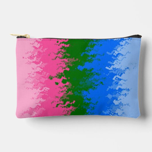 Pochette À Accessoires Drapeau de fierté omniromantique abstrait ondulé t (Recto)