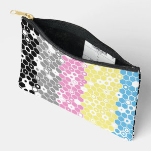 Pochette À Accessoires Drapeau de fierté polygender abstrait géométrique