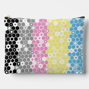 Pochette À Accessoires Drapeau de fierté polygender abstrait géométrique