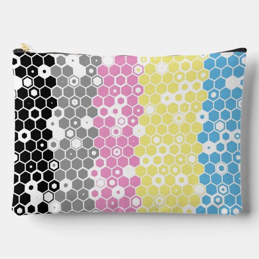 Pochette À Accessoires Drapeau de fierté polygender abstrait géométrique (Recto)